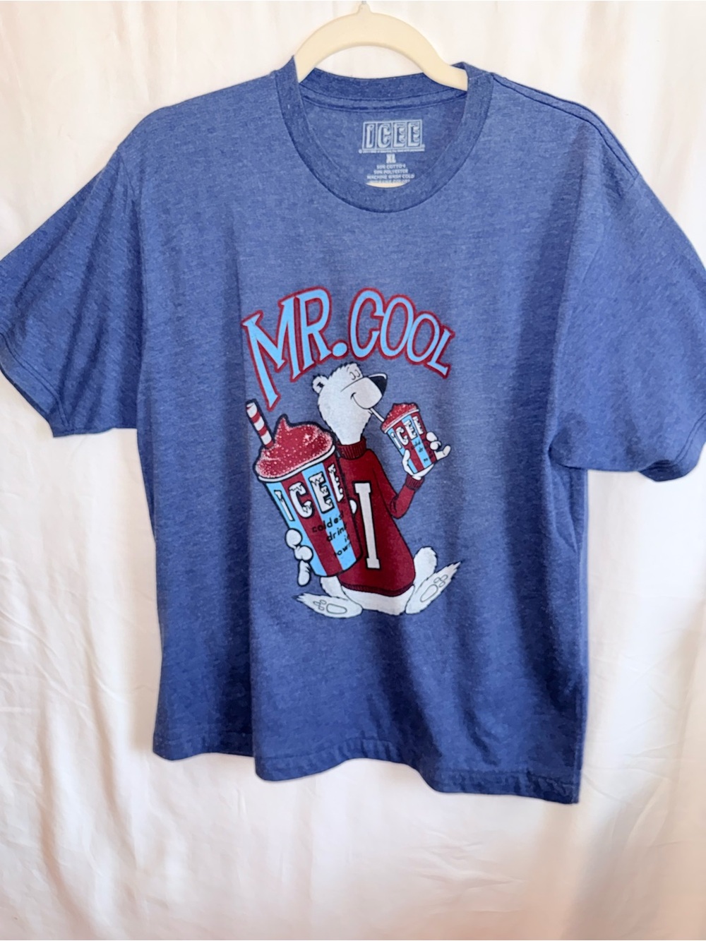 ICEE Mr. Cool Graphic T-Shirt Blue XL Retro Slushie Tee